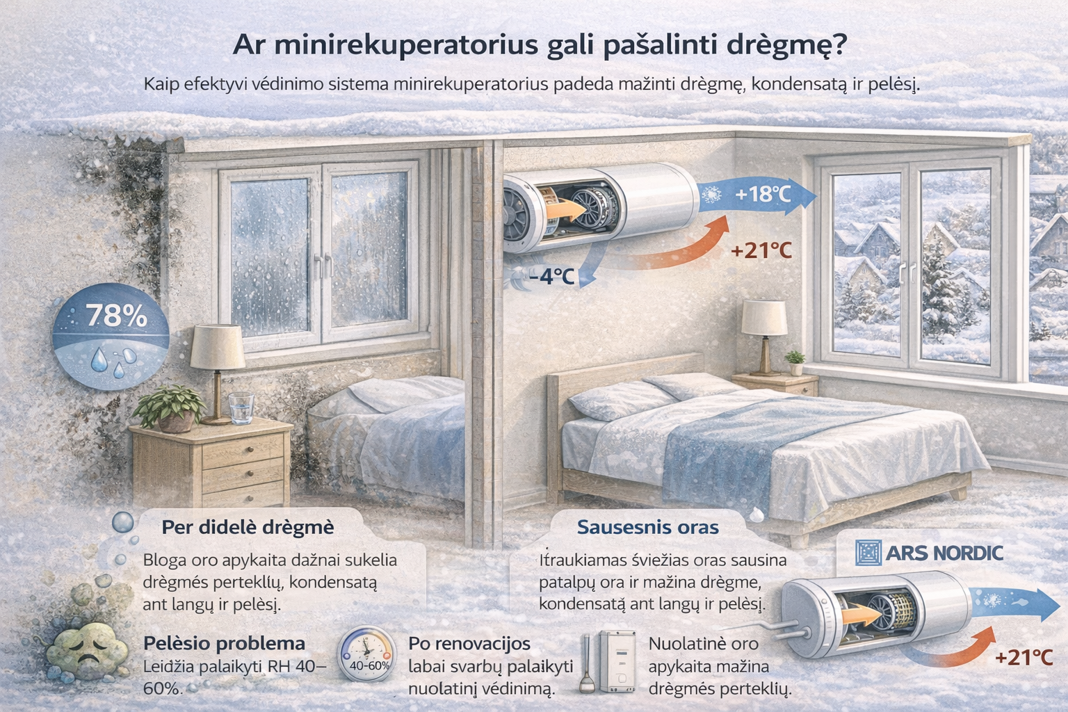 Ar minirekuperatorius gali pašalinti drėgmę paveikslėlis