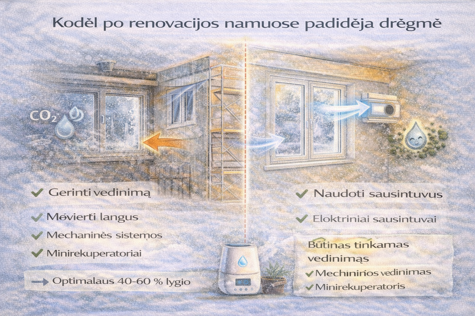 Drėgmė po renovacijos