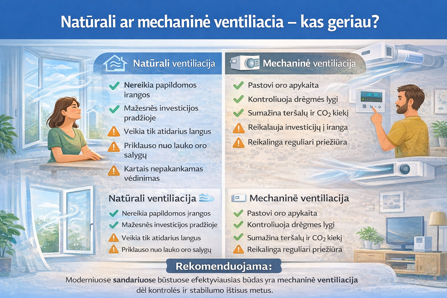 Natūrali ar mechaninė ventiliacija