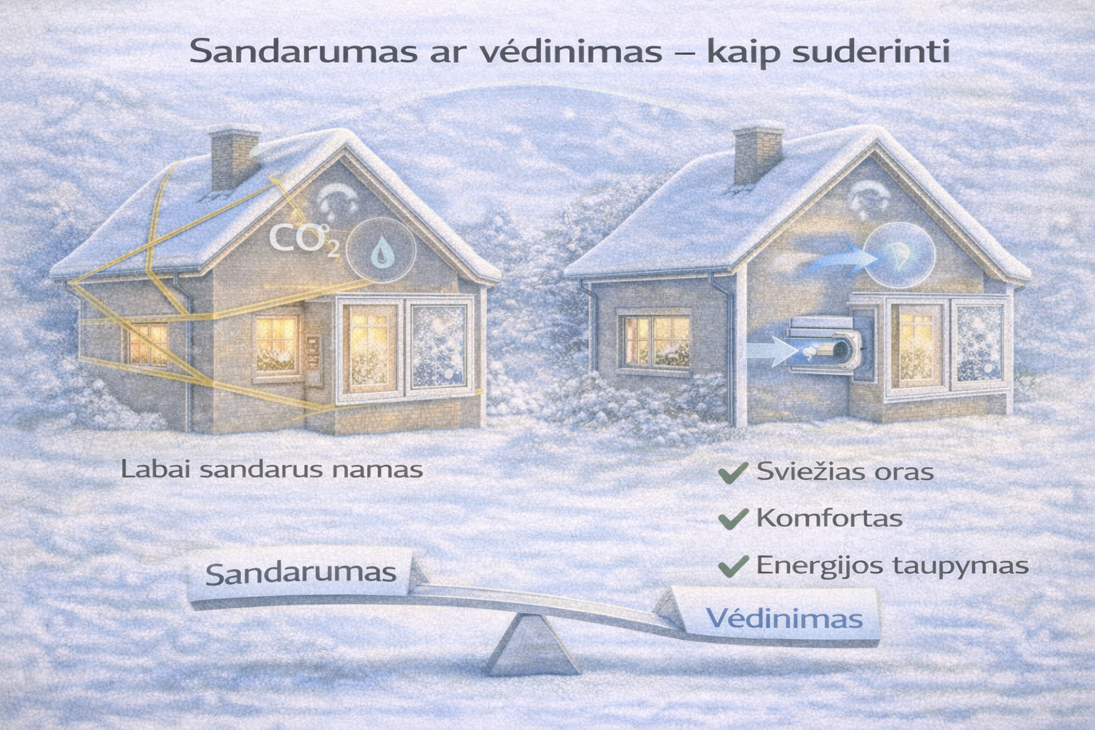 Sandarumas ar vėdinimas