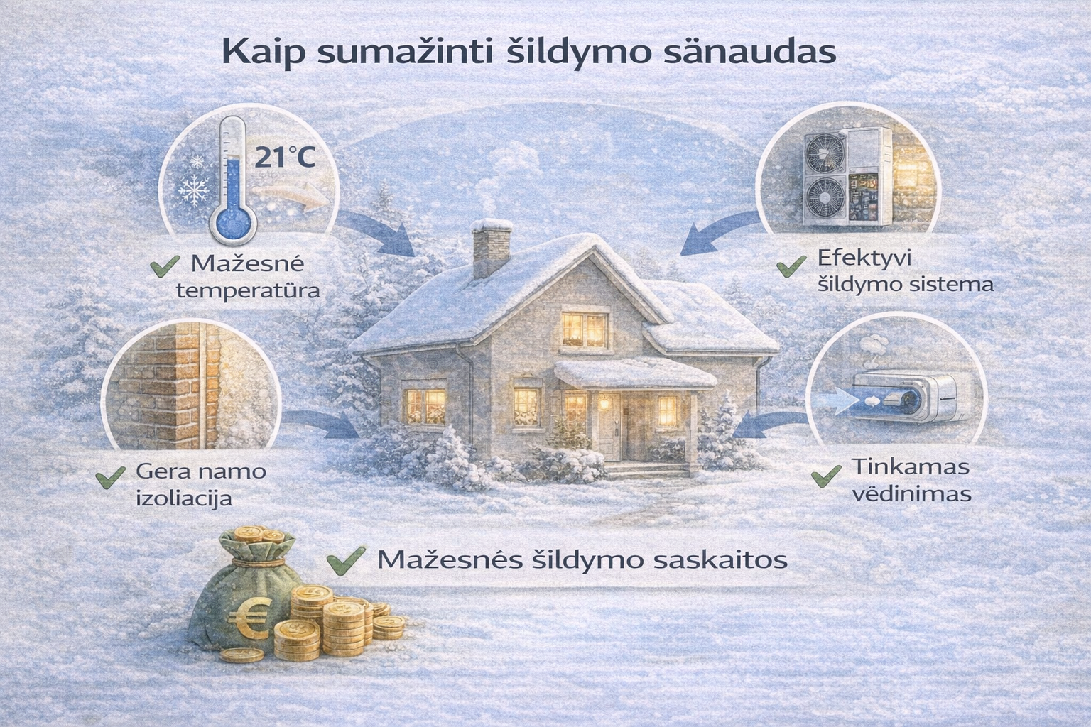 Sumažinti šildymo išlaidas